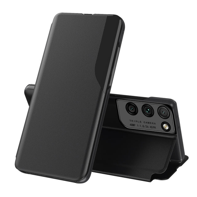 For Samsung Galaxy S23 Ultra 5G Attraction Flip Holder Leather Phone Case(Black)