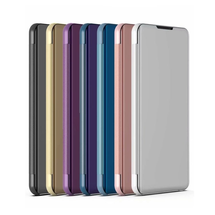 For Samsung Galaxy S23 5G Plated Mirror Leather Phone Case with Holder(Purple) - free shipping - PMC TechLife - Order now!