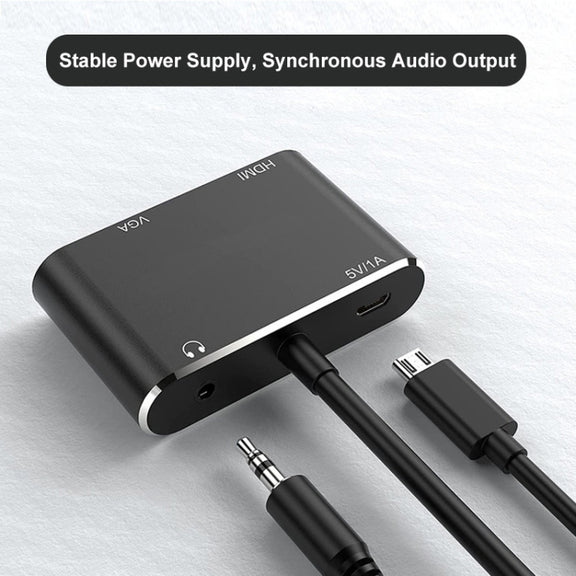 JUNSUNMAY 1080P HDMI to HDMI + VGA Converter Screen Splitter Adapter
