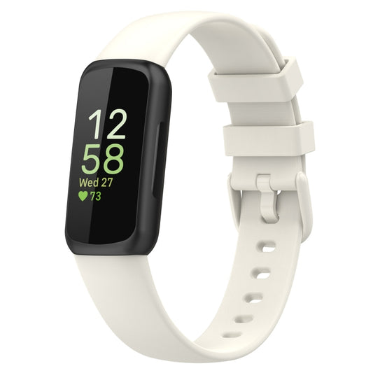 For Fitbit Inspire 3 Solid Color Silicone Watch Band, Size:S(Apricot Color) - free shipping - PMC Jewellery - Order now!