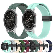For Amazfit GTR 42mm 20mm Solid Color Magnetic Clasp Silicone Watch Band(Beige)