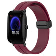 For Amazfit Pop 20mm Solid Color Magnetic Clasp Silicone Watch Band(Burgundy) - free shipping - PMC TechLife - Order now!