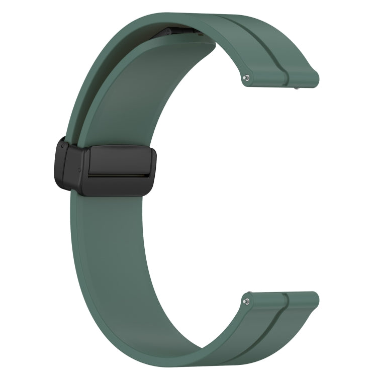 Compatible with Garmin Compatible witherunner 158 20mm Solid Color Magnetic Clasp Silicone Watch Band(Olive Green) - free shipping - PMC TechLife - Order now!