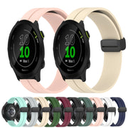 Compatible with Garmin Compatible witherunner 158 20mm Solid Color Magnetic Clasp Silicone Watch Band(Teal)