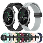 Compatible with Garmin Compatible witherunner 645 Music 20mm Solid Color Magnetic Clasp Silicone Watch Band(Grey)