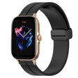 For Amazfit 3 22mm Solid Color Magnetic Clasp Silicone Watch Band(Black) - free shipping - PMC TechLife - Order now!