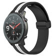 For Amazfit GTR 47mm 22mm Folding Magnetic Clasp Silicone Watch Band(Black+White) - free shipping - PMC TechLife - Order now!