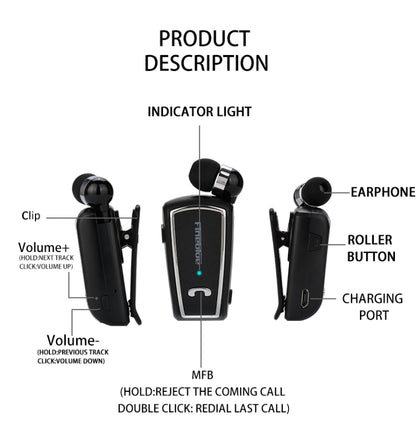 Fineblue F-V3 Bluetooth 4.1 Wireless Stereo Bluetooth In-Ear Earphone Mini Headset Black - free shipping - PMC Jewellery - Order now!