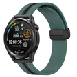 For Huawei Watch GT Runner 22mm Folding Magnetic Clasp Silicone Watch Band(Olive Green + Black) - free shipping - PMC TechLife - Order now!
