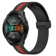 For Huawei Watch GT 2E 22mm Folding Magnetic Clasp Silicone Watch Band(Black+Red) - free shipping - PMC TechLife - Order now!