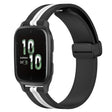 Compatible with Garmin Compatible witherunner Sq2 20mm Folding Magnetic Clasp Silicone Watch Band(Black+White) - free shipping - PMC TechLife - Order now!