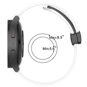 Compatible with Garmin Compatible witherunner Sq2 20mm Folding Magnetic Clasp Silicone Watch Band(Midnight Blue + White)