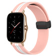 For Amazfit GTS 2 20mm Folding Magnetic Clasp Silicone Watch Band(Pink+White) - free shipping - PMC TechLife - Order now!