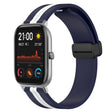 For Amazfit GTS 20mm Folding Magnetic Clasp Silicone Watch Band(Midnight Blue + White) - free shipping - PMC TechLife - Order now!