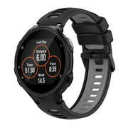 Compatible with Garmin Compatible witherunner 735 / 735XT Two-Color Silicone Watch Band(Black+Grey)