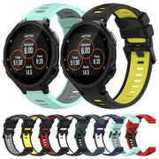 Compatible with Garmin Compatible witherunner 735 / 735XT Two-Color Silicone Watch Band(Black+Grey)