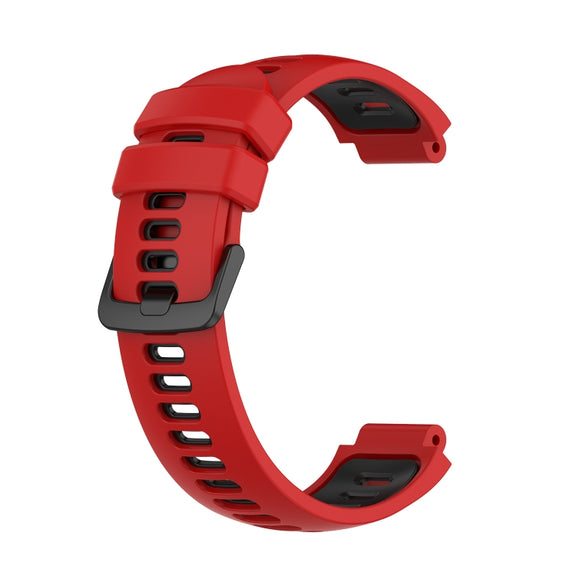 Compatible with Garmin Approach S20 Two-Color Silicone Watch Band(Red+Black)