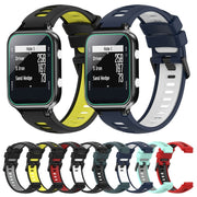 Compatible with Garmin Approach S20 Two-Color Silicone Watch Band(Red+Black)