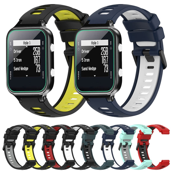 Compatible with Garmin Approach S20 Two-Color Silicone Watch Band(Red+Black)