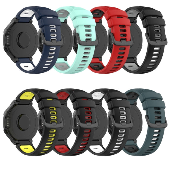 Compatible with Garmin Approach S20 Two-Color Silicone Watch Band(Red+Black)