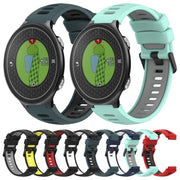 Compatible with Garmin Approach S6 Two-Color Silicone Watch Band(Black+Grey)