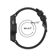 Compatible with Garmin Approach S6 Two-Color Silicone Watch Band(Black+Grey)