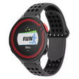 For Garmin Forerunner 220 Two-Color Punched Breathable Silicone Watch Band(Grey+Black) - free shipping - PMC TechLife - Order now!