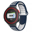 For Garmin Forerunner 220 Two-Color Punched Breathable Silicone Watch Band(Midnight Blue + White) - free shipping - PMC TechLife - Order now!