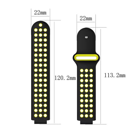 For Garmin Approach S20 Two-Color Punched Breathable Silicone Watch Band(Black+Red) - free shipping - PMC Jewellery - Order now!
