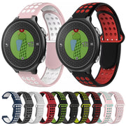 For Garmin Approach S6 Two-Color Punched Breathable Silicone Watch Band(Grey+White)