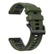 Compatible with Garmin EPIX Gen 2 22mm Two-Color Sports Silicone Watch Band(Army Green + Black)