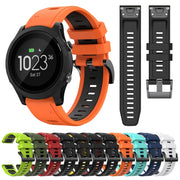 Compatible with Garmin Compatible witherunner 935 22mm Two-Color Sports Silicone Watch Band(Army Green + Black)