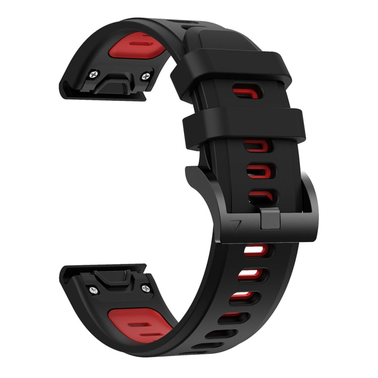 Compatible with Garmin Descent G1 22mm Two-Color Sports Silicone Watch Band(Black+Red) - free shipping - PMC TechLife - Order now!