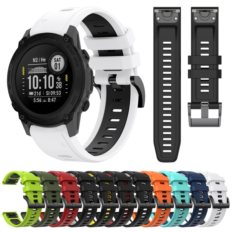 Compatible with Garmin Descent G1 22mm Two-Color Sports Silicone Watch Band(Midnight Blue + White) - free shipping - PMC TechLife - Order now!