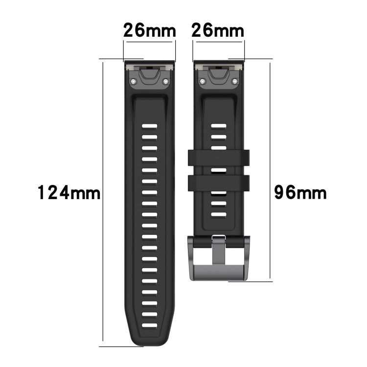 Compatible with Garmin Descent MK 2 26mm Two-Color Sports Silicone Watch Band(Army Green + Black) - free shipping - PMC TechLife - Order now!