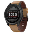 For Garmin Tactix 7 26mm Leather Steel Buckle Watch Band (Light Brown) - Smart Wear by PMC TechLife | Online Shopping South Africa | PMC TechLife