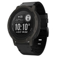 Compatible with Garmin Instinct 2 22mm Leather Steel Buckle Watch Band(Black) - Watch Bands by PMC TechLife | Online Shopping South Africa | PMC TechLife | Buy Now Pay Later Mobicred