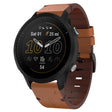 Compatible with Garmin Compatible witherunner 955 22mm Leather Steel Buckle Watch Band(Brown) - Watch Bands by PMC TechLife | Online Shopping South Africa | PMC TechLife | Buy Now Pay Later Mobicred