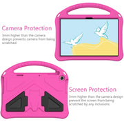 For Lenovo Tab M10 3rd Gen TB328FU / TB328XU 2022 EVA Shockproof Tablet Protective Case with Holder(Rose Red)