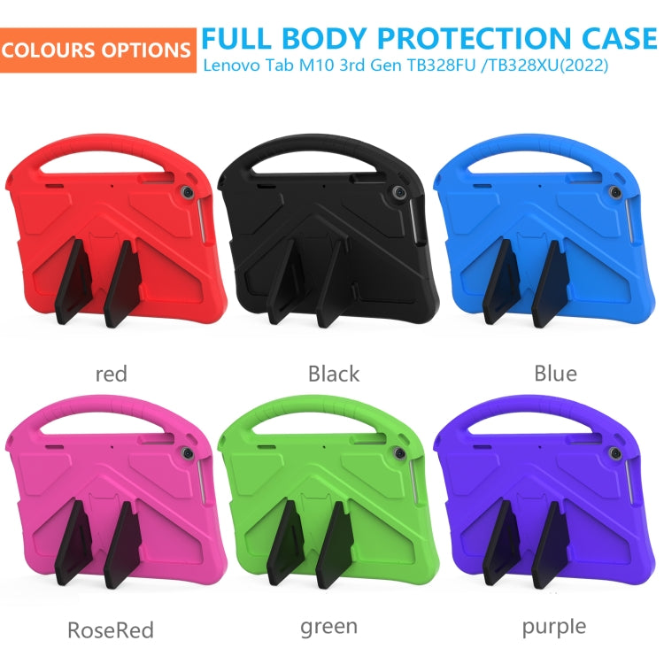 For Lenovo Tab M10 3rd Gen TB328FU / TB328XU 2022 EVA Shockproof Tablet Protective Case with Holder(Rose Red)