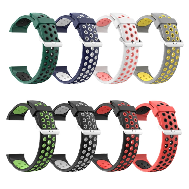 For Huawei Watch GT Cyber Two-Color Breathable Watch Band(Black+Red)
