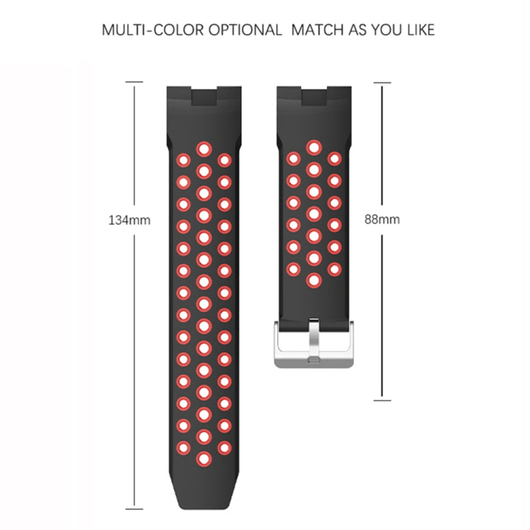 For Huawei Watch GT Cyber Two-Color Breathable Watch Band(Black+Red)