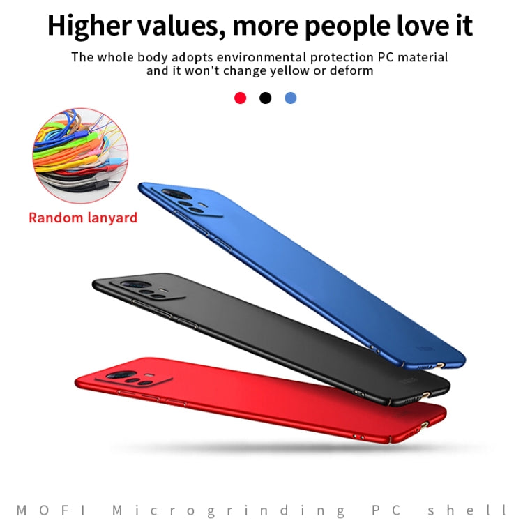 For Xiaomi 12T / Redmi K50 Ultra MOFI Micro Frosted PC Ultra-thin Hard Case(Red) - Xiaomi Cases by MOFI | Online Shopping South Africa | PMC TechLife | Buy Now Pay Later Mobicred