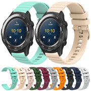 For Huawei Watch 2 20mm Wavy Dot Pattern Solid Color Silicone Watch Band(Beige)