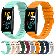 For Honor Watch ES 20mm Wavy Dot Pattern Solid Color Silicone Watch Band(Army Green)