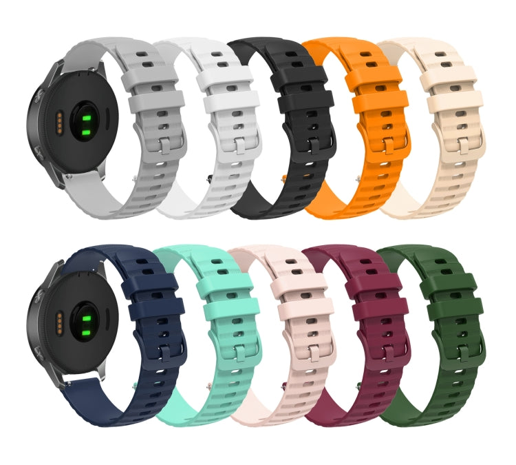 For Amazfit GTR 42MM 20mm Wavy Dot Pattern Solid Color Silicone Watch Band(White) - free shipping - PMC TechLife - Order now!