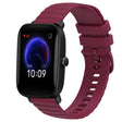 For Amazfit Pop Pro 20mm Wavy Dot Pattern Solid Color Silicone Watch Band(Wine Red) - free shipping - PMC TechLife - Order now!