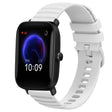 For Amazfit Pop 20mm Wavy Dot Pattern Solid Color Silicone Watch Band(White) - free shipping - PMC TechLife - Order now!