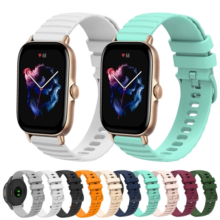 For Amazfit 3 22mm Wavy Dot Pattern Solid Color Silicone Watch Band(White) - free shipping - PMC TechLife - Order now!