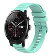 For Amazft 2 Stratos 22mm Wavy Dot Pattern Solid Color Silicone Watch Band(Teal) - free shipping - PMC TechLife - Order now!